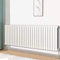 Blümme Oval Radiator Horizontal Designer Single Panel Radiators Bathroom Central Heating 600x1593mm White