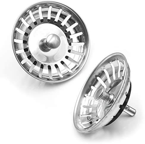 Tapón Fregadero de Cocina, 2 Piezas de tapón de Fregadero de Acero Inoxidable, Filtro Fregadero, Tapón para desagüe Fregadero, para Cocina, residuos de Filtro y Evitar el Bloqueo
