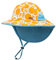 Foruhoo Sonnenhut Mädchen mit Nackenschutz, Mütze UV Schutz 50+ Schnelltrocknender(#1 Orange,52-56)