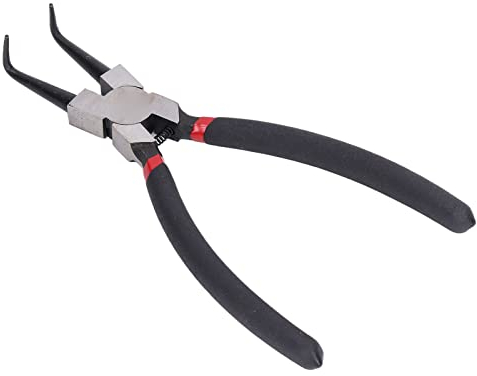 Pinza per Anelli Elastici Pinza per Anelli Elastici Interni/esterni per Impieghi Gravosi con Ganascia Piegata a 90 Gradi per Pinza di Fissaggio per Rimozione Anello 9 Pollici