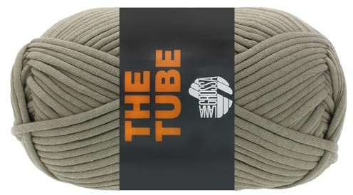 LANA GROSSA The Tube | Weiches & gefüllte, ideal geeignet für Home- Accessoires und Taschen | Handstrickgarn aus 60% Baumwolle & 40% Nylon | 200g Wolle zum Stricken & Häkeln | 114m Garn FB 13