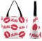 Tragetasche mit Lippenstift-Küssen, Xoxo-Muster, Strand, Reisen, wiederverwendbar, Lebensmitteleinkäufe, ästhetisch, tragbar, mit Reißverschluss, groß für Damen und Mädchen, Lippenstift Kisses Xoxo,