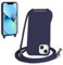 Haygdz Silikon Handykette für iPhone 13 Mini Hülle mit Band,Verstellbarer Halskette Handyhülle,Necklace Hülle mit Band,Handyhülle für zum Umhängen,Case mit Schnur, Dunkelblau