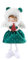 Baoblaze Weihnachten Cartoon Fee Puppe Anhänger Dekorative Ornament Handgemachte Auto Schlüssel Schlüsselbund Weihnachtsbaum Hängen für Festival Party, Grün