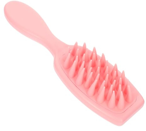 Kopfhautmassagebürste zur Haarwäsche aus Abs und Silikon Rosa