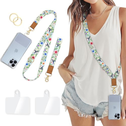 Piefly Cell Phone Lanyard Crossbody Wrist Strap Adjustable for Women Bird