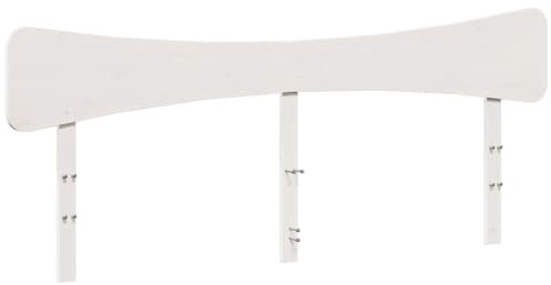 QJBSAVVA Bettkopfteil Kopfteil Bett Kopfenden Bett Rückwand - Kopfteil Weiß 180 cm Massivholz Kiefer für Bett Schlafzimmer Schlafsäle Gästezimmer