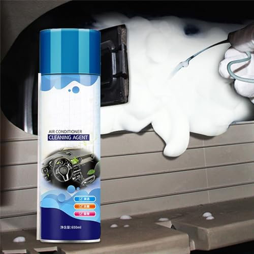 Nettoyant de climatisation pour voiture, 650 ml, nettoyant pour bulles intérieures de voiture, élimination efficace de la saleté, désodorisation et ilisation des fenêtres profondes, entretien de la