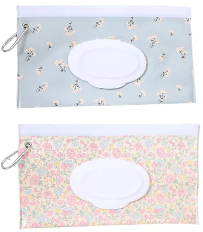 2 Pack Reusable Baby Wipe Holder, Portable Wet Wipes Dispenser, Waterproof & Dustproof, Travel-Friendly Case Keeps Wipes Fresh