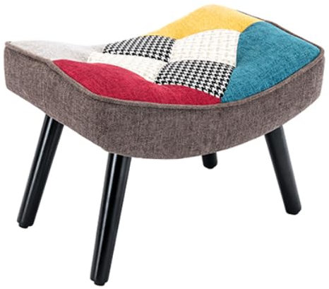 Hocker für Loungesessel Patchwork Sessel Ohrensessel Schaukelstuhl Wohnzimmer Schminktisch