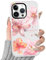 Yoedge Transparent Handyhülle für iPhone 13 Pro Hülle, Aesthetic Hibiskus Blumen Bunt Sommer Muster Flower Design Mädchen Geschenk Schutzhülle, Silikon Case Cover für iPhone 13 Pro 6,1,Lilien