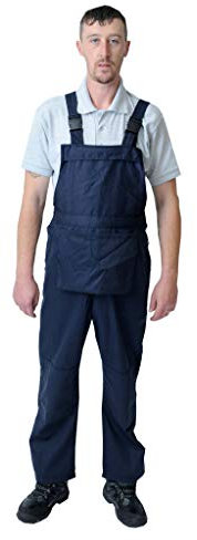 Roadmaster Bib and Brace Dungaree Overalls Painters Suit for Decorators Builders, Navy Blue, XS