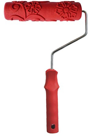 Sharplace Farbroller, 7 '' Geprägte Malerrolle Strukturwalze Malerwalze Gemusterter Farbroller, Empaistische Maserung Muster Roller mit Griff Farbwalze Lackierwalze für Home DIY Wanddekoration, # 7