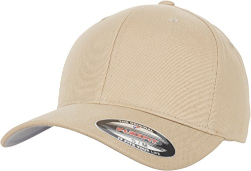 Flexfit Uni 6377-Flexfit Brushed Twill Cap, Khaki, S/M