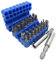 FineGood 34 pezzi Set di punte per cacciavite con prolunga portapunta magnetica, chiave Torx di sicurezza anti-manomissione SAE Metric hex tri-ala punte a stella - blu