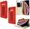 PIXFAB Apple iPhone XS (5.8) Premium Telephone Booth Print Leather Wallet Phone Case Cover With Veiwing Stand & Card Slots + Screen Protector