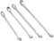 Sscon 4 spatole da laboratorio in acciaio inox con doppia testa a cucchiaio, 16 cm, 18 cm, 20 cm, 22 cm