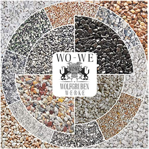 Steinteppich Set Vertikal | Wand Treppe Sockel Stufe | 25Kg Marrone + 3Kg PU Binder | Braun 1-4mm