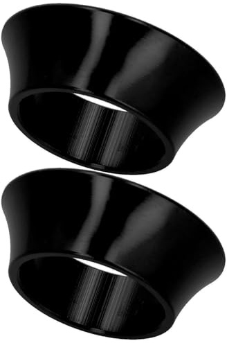 Dilwe 2Pcs 15mm Fahrradkegelscheibe CNC Aluminiumlegierung Fahrrad Vorderradgabel konisch Spindel Spacer Round