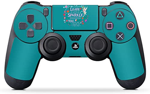 DeinDesign Skin kompatibel mit Sony Playstation 4 PS4 Controller Folie Sticker Disney Offizielles Lizenzprodukt Tinkerbell