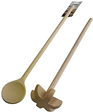 2er Set Holzquirl 50cm + Holzlöffel 50cm