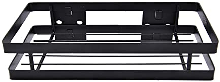 Hoshen Étagère à épices avec boucle de suspension pour cuisine, support de rangement mural en fer forgé, étagère de rangement pour bouteilles d'épices, confiture, étagère de rangement de salle de