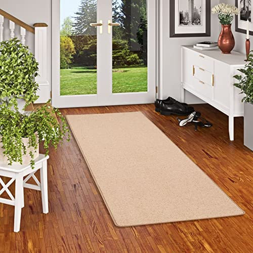 Snapstyle Natur Teppich Läufer Wolle Berber Karamell Beige in 9 Größen