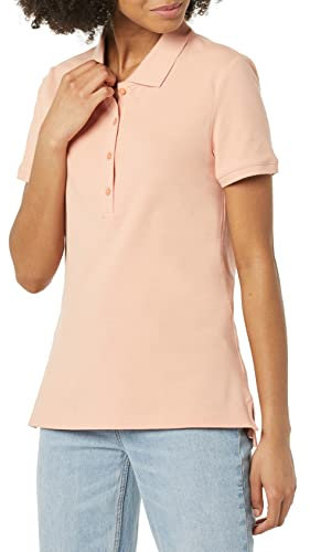 Amazon Essentials Polo A Manica Corta (Taglie Forti Disponibili) Donna, Rosa Corallo, S