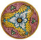 sicilia bedda - PIATTO IN CERAMICA DI CALTAGIRONE DECORAZIONI ARTISTICHE - Articolo Dipinto a Mano (MAIOLICHE BORDEAUX, Diametro 12)