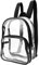 Mini Durchsichtig Rucksack PVC Transparente Schulrucksack Schwarz Klarer Rucksack Wasserdichter Durchsichtiger Mini Klarer Handtasche Unisex für Arbeit Reisen Konzert Sport