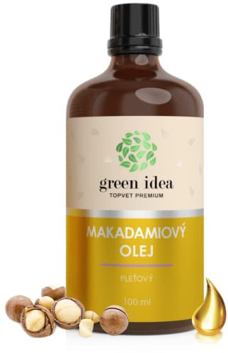 green idea - Macadamia nut oil - 100 ml - macadamia oil - cold pressed - pure & natural - carrier oil - for skin - body care - hair care - dry hair - split ends remover 100 ml (100)