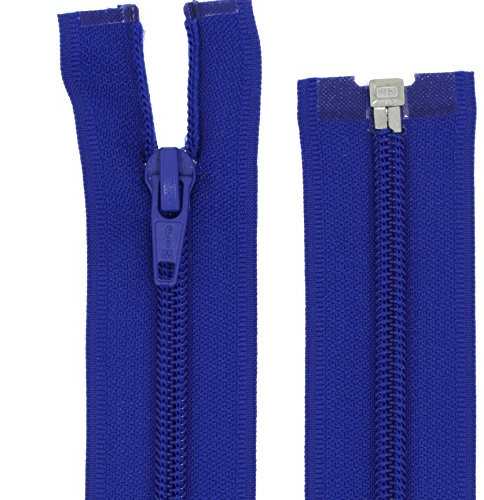 Cerniera lampo in plastica a spirale, 5 mm, divisibile (30 cm, blu royal blu)
