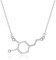 Clearine Molekül Struktur Halskette 925 Sterling Silber Glück Neurotransmitter Dopamin Chemie Schmuck Geschenk für Liebhaber der Wissenschaft