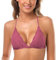 SHEKINI Women's Lace Bralette Sexy Triangular Bra Front Fastening with Removable Pads Backless Bras Plus Size, Peach, M