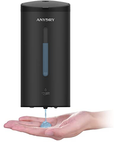 anydry Wall Mount Automatic Liquid Soap Dispenser 1205C 800ml Commercial Automatic Liquid Soap Dispenser Matte Black