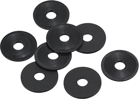 PATIKIL M4 Nylon Flache Unterlegscheiben 8 Pack 4mm ID 15mm AD Dichtungsringe Beilagscheiben Dichtring für Wasserhahn Rohrleitung Wasser Schlauch Befestigung Bolzen Schwarz