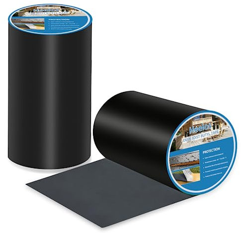 Heelos Joist Tape for Decking 6''×50', 2 Pack Weather-Resistant Deck Joist Tape,Waterproof Seal Antiseptic Butyl Joist Tape,Self-Adhesive Flashing Joist Tape for Wood Decks Beams Roof