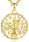 INFUSEU Tetragrammaton Kette, 925 Sterling Silber Goldenes Mystisches Symbol Schmuck Amulett Schild Hexe Spirituelle Wiccan Anhänger Schutz Sinnvolle Magische Energie Geschenk für Frauen Männer