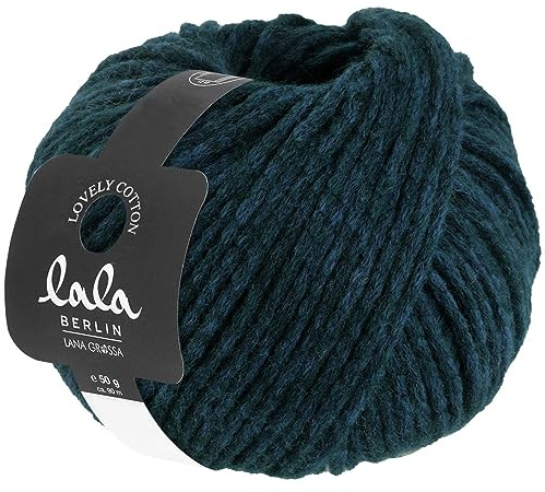 LANA GROSSA Lovely Cotton lala Berlin | Soffilo mit Baumwolle | Handstrickgarn aus 75% Schurwolle (Merino) & 25% Baumwolle | 50g Wolle zum Stricken & Häkeln | 90m Garn