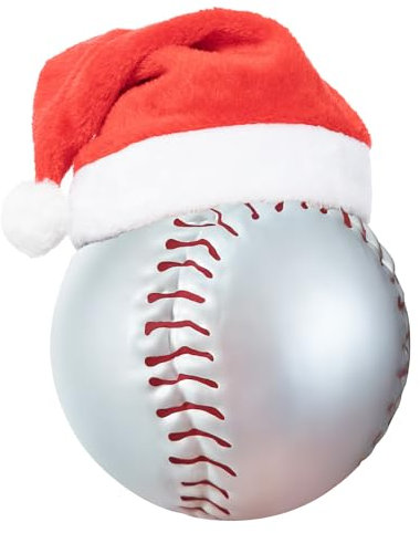 8 cm große Weihnachts-Baseball-Ornament, glasgeblasene Weihnachtskugel, Ornamente für 2023, Weihnachtsbaumschmuck – Weihnachtskugel, Ornamente, Kugeln für Kinder, Jungen, Weihnachten, Urlaub, Party,