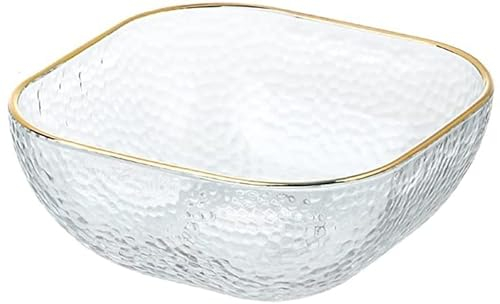 Insalatiera Ciotole per pasta Ciotola in vetro Phnom Penh trasparente Insalatiera nordica Ciotola per pasta per frutta e verdura Ciotola per dessert per la casa Ciotole per zuppe e insalate Stoviglie