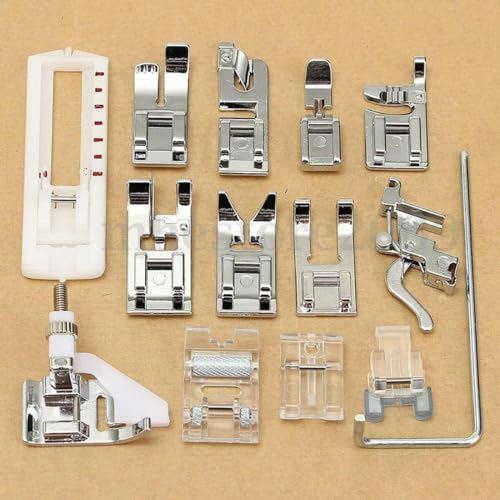 WANSUPYIN 2024 Metall Nähmaschinen Snap-On Nähfuß Set für Viking für Husqvarna (335 330 325)