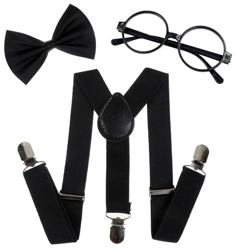 Tatibana Child Kids Suspenders Bowtie Sets, Adjustable Suspender Set