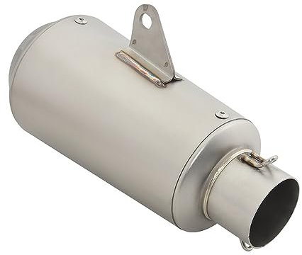 XKCMGSI Motorrad Auspuff SchallddMpfer 51 MM Universal Motorrad Für Leo Vince LV-10 Auspuffrohr DB Killer Schalldämpfer Flucht Für Z700 Z900 RS Ninja400 Z400(Silver)