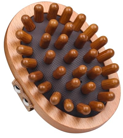Melous Massagekamm aus Holz, Körper Kopfhaut Triggerpunkt Massagewerkzeug, Meridians Massagegerät, Gua Sha Massagegerät Kamm für Körperentlastung & Haarwachstum