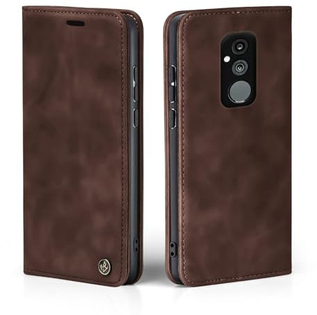 LBH Handyhülle für Huawei Mate 20 Lite in Dunkelbraun mit Karten- und Geldfach Smartphone Hülle mit Standfunktion Flip Case Schutzhülle Magnetverschluss Vintage