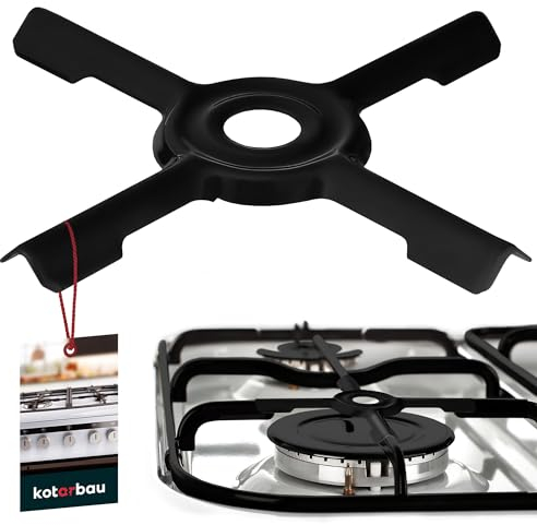 KOTARBAU® Gasherdkreuz emailliert 125 x 125 mm Blech Gasherdaufsatz Topfträger für Gaskochfelder Gasherd Aufsatz Campingkocher Aufsatz Zubehör Gaskocher