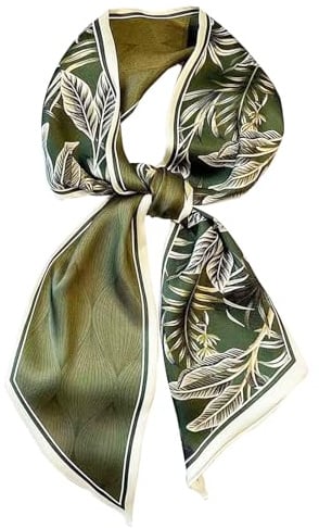 Hioyiwse Kopftuch, Halstuch, Halstuch, für Damen, Geldbörse, Tasche, Schals für Handtaschen, seidig, lang, dünn, Satin, Kopftuch, modisch