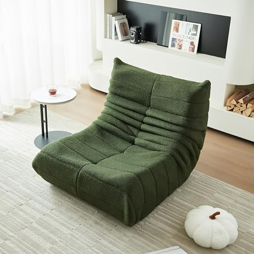 okwish Sitzsack Sofa Bodensofa, Bodenstuhl mit Rückenlehne, Lesesessel Bequem XXL, Lazy Sofa, Bean Bag Chair für Schlafzimmer Wohnzimmer, Liegesessel Grün