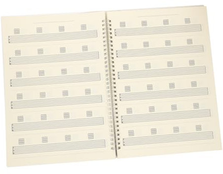 CORHAD Gitarren-notizbuch Mit Spiralbindung Leichtes Tragbares Sechssaiten-tab-musikbuch Für Anfänger Praktische Gitarren-notenmappe Kompakt Zum Mitnehmen Und Üben